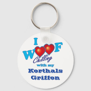 I Woof Korthals Griffon Keychain