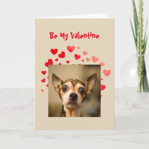 I Woof Love You Cute Chihuahua Dog Valentine Holiday Card