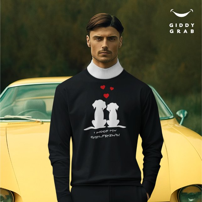 I Woof My Girlfriend Cute Dog Couple Valentine's Sweatshirt (Creator Uploaded)