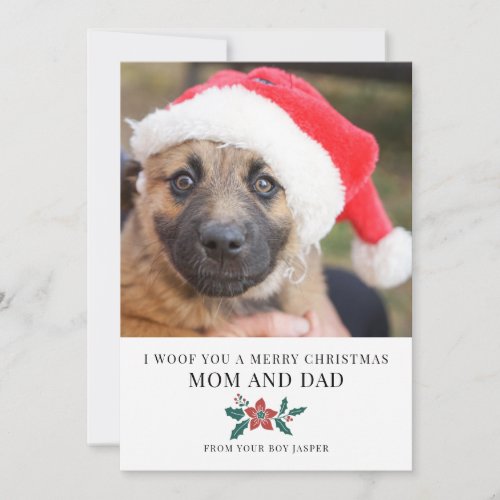 I Woof You A Merry Christmas Photo From Dog Holiday Card