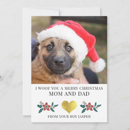 I Woof You A Merry Christmas Photo From Dog Holiday Card