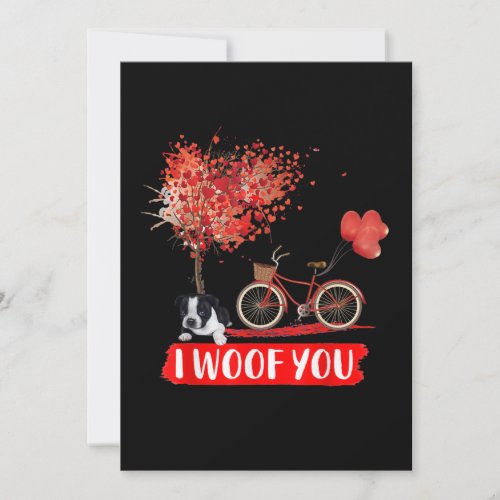 I Woof You Boston Terrier Dog Valentine Gifts Announcement