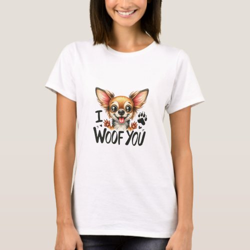 I Woof You Chihuahua T_Shirt