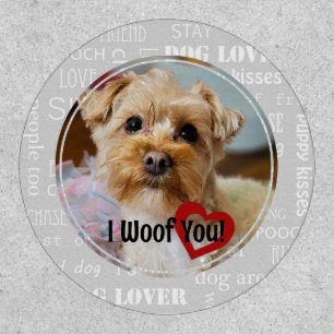 "I Woof You" Dog Theme Patch