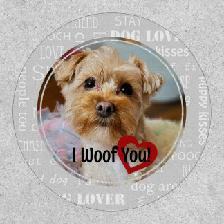 "I Woof You" Dog Theme Patch