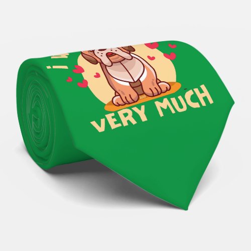 I WOOF YOU VERY MUCH funny valentines day         Neck Tie