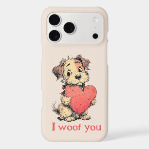 I woof you Vintage Puppy Heart Valentine`s Day iPhone 17 Pro Max Case