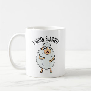 I Wool Survive Funny Sheep Pun  Coffee Mug