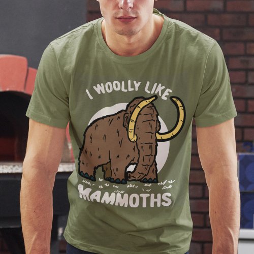 I Woolly Like Mammoths Prehistoric Animal Birthday T_Shirt