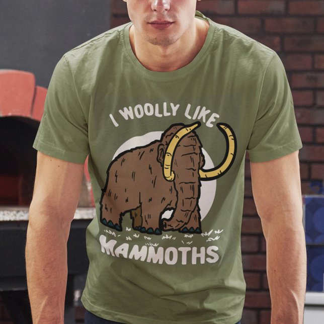 I Woolly Like Mammoths Prehistoric Animal Birthday T-Shirt (Creator Uploaded)