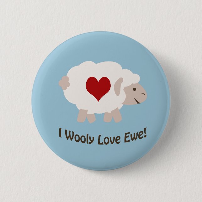 I Wooly Love You! Button (Front)