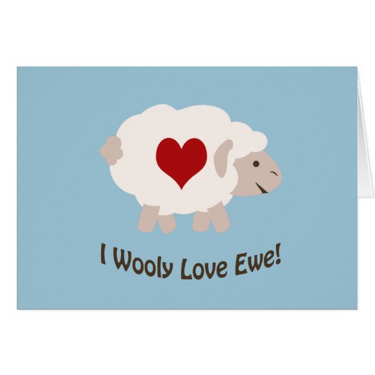 I Wooly Love You! Cards (Front Horizontal)