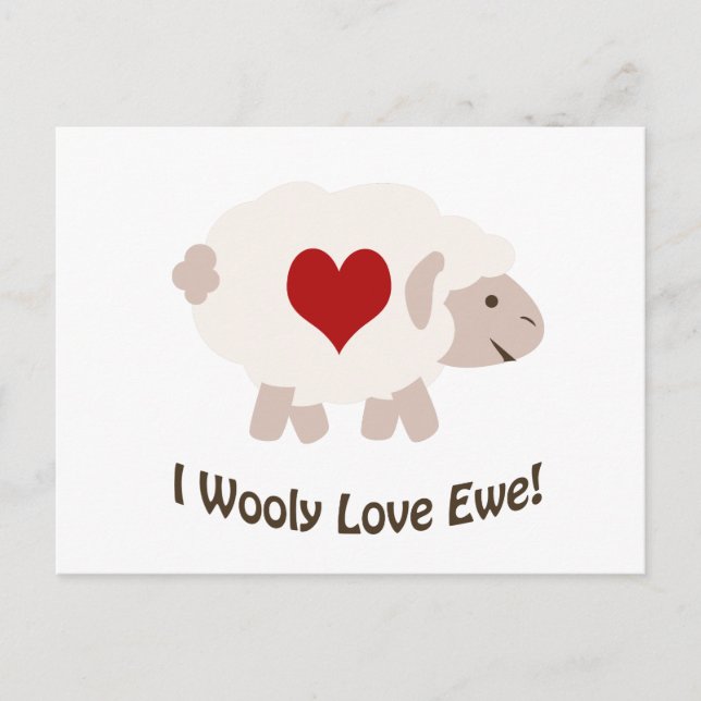 I Wooly Love You! Postcard (Front)