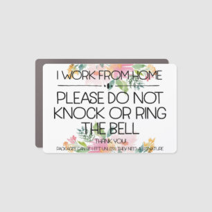 I Work From Home Car Magnet