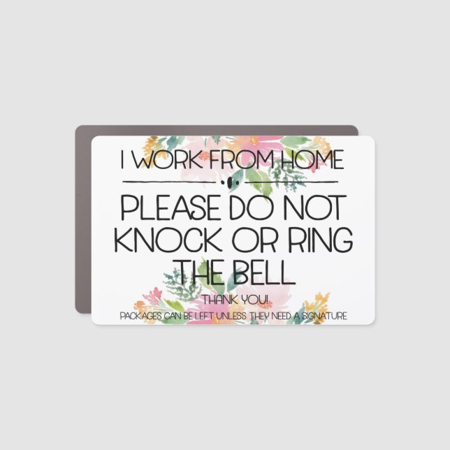 I Work From Home Car Magnet (Front)