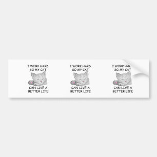 I Work Hard Bumper Sticker