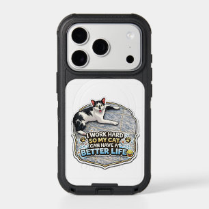I Work Hard So My Cat Can Have A Better Life iPhone 17 Pro Case