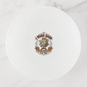 I Work Hard So My Cat Can Nap Cat Funny Owner Humo Trinket Tray