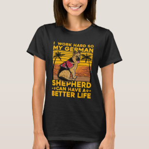 Unisex 3D German Shepherd Novelty Tee with Inspirational Quote A