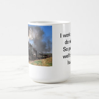 I work hard steam train 00 coffee mug
