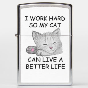 I Work Hard Zippo Lighter