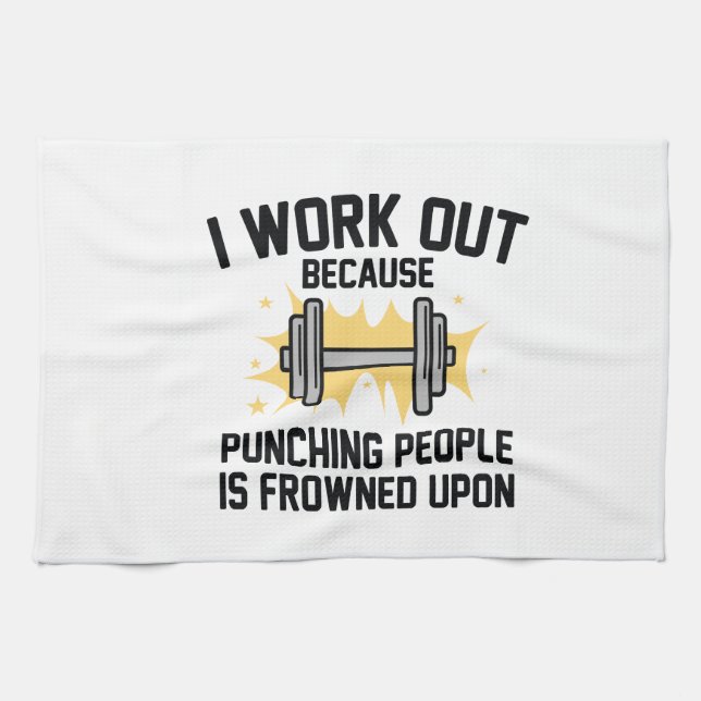 I Work Out Kitchen Towel (Horizontal)