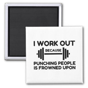I Work Out Magnet