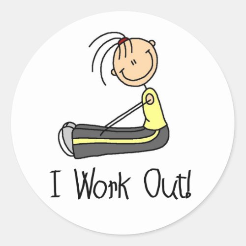 I Work Out Sticker