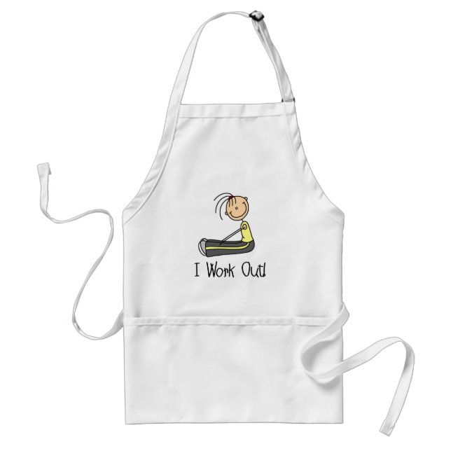 I Work Out Tshirts and Gifts Adult Apron (Front)