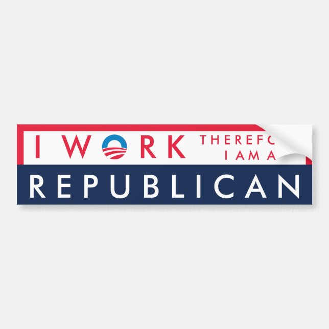 I Work therefore.. Bumper Sticker (Front)