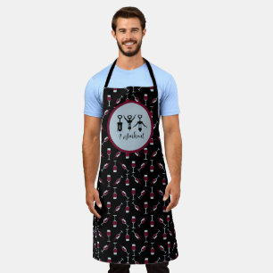 I Workout Corkscrew Funny Wine Chef Apron