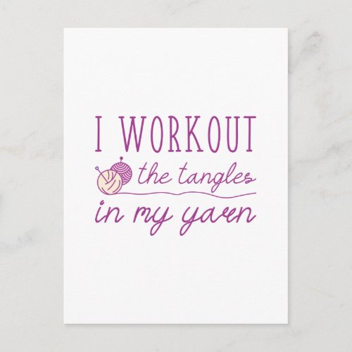 I Workout Postcard