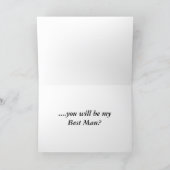 I Would Be Honored If You Would Be My Best Man Invitation (Inside)