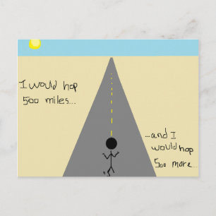 I would Hop 500 miles... Postcard