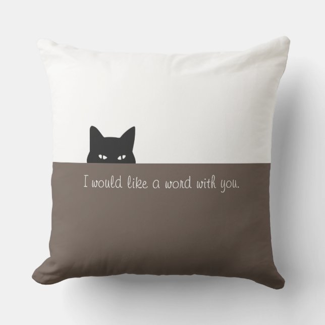 I would like a word with you outdoor pillow (Front)