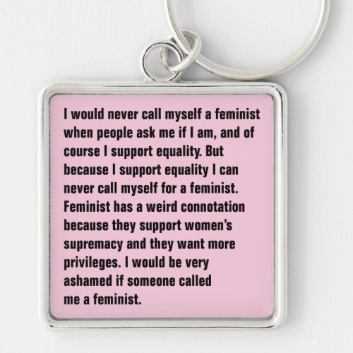 I Would Never Call Myself A Feminist â Keychain