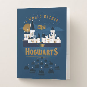 I Would Rather Be At HOGWARTS™ Abstract Boat Rid Pocket Folder