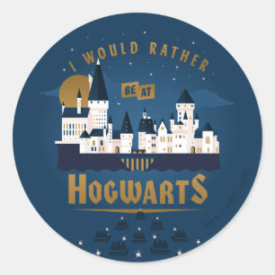 I Would Rather Be At HOGWARTS™ Abstract Boat Ride Classic Round Sticker