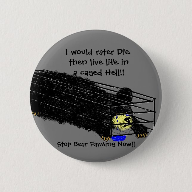 I would rather die pinback button (Front)