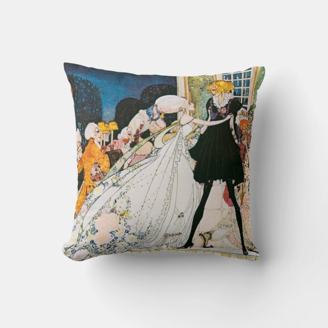 I would rather marry a gardener! Kay Nielsen Throw Pillow (Front)