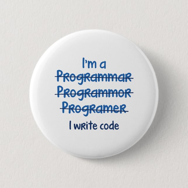 I Write Code Button (Front)