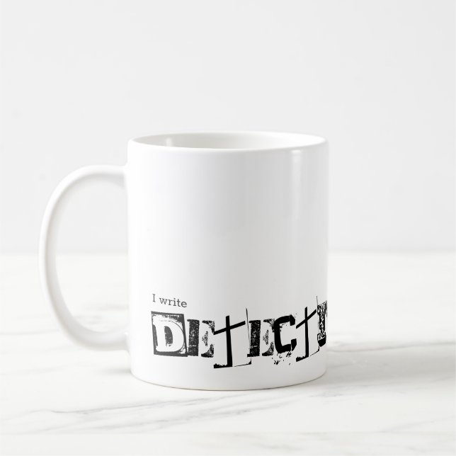 I write Detective Fiction Coffee Mug (Left)