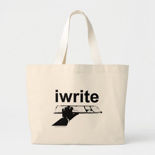 I Write Epic Author Bold Fun Slogan Design Large Tote Bag
