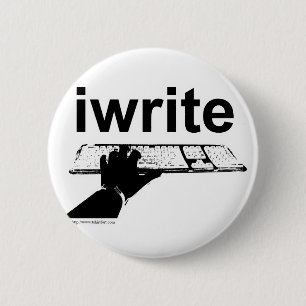 I Write Epic Author Slogan Bold Unique Design Button