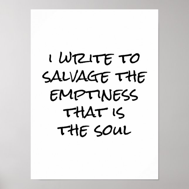 I Write Poster (Front)