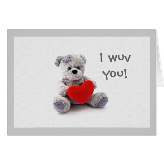 I wuv you! cards (Front Horizontal)
