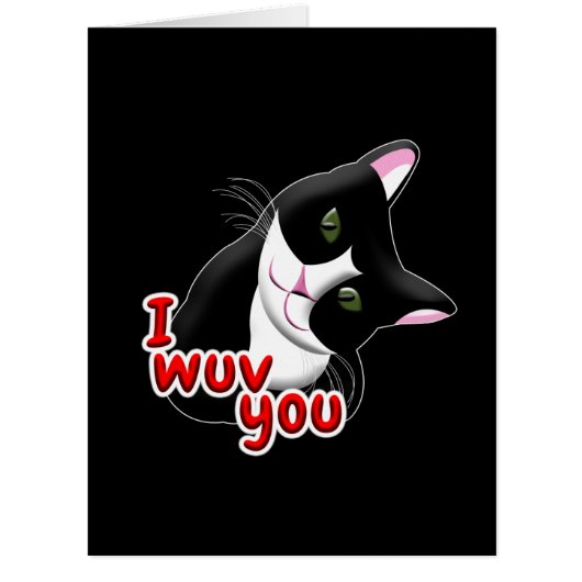 I wuv you Cat Cards (Front)
