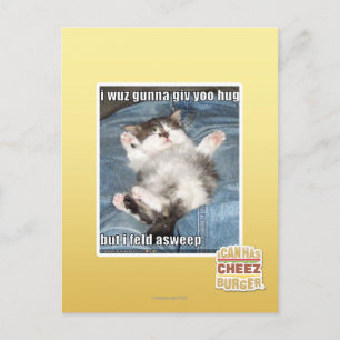 I wuz gunna giv yoo hug postcard