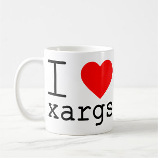 I ❤️ xargs coffee mug