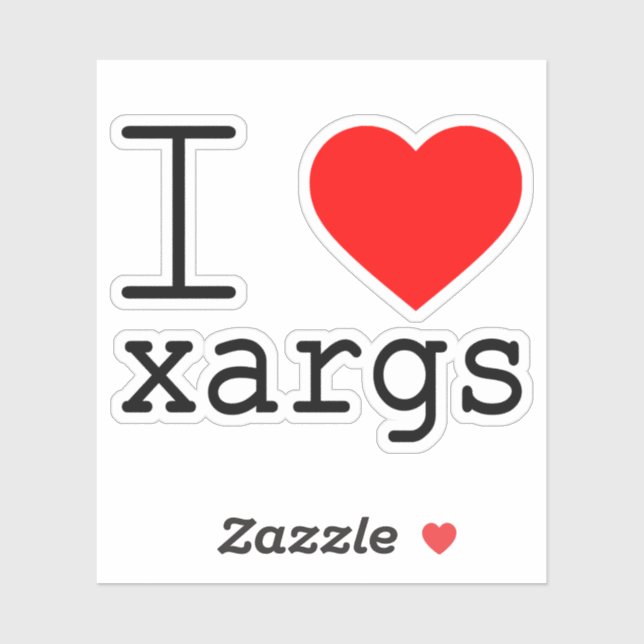 I ❤️ xargs vinyl sticker (Sheet)